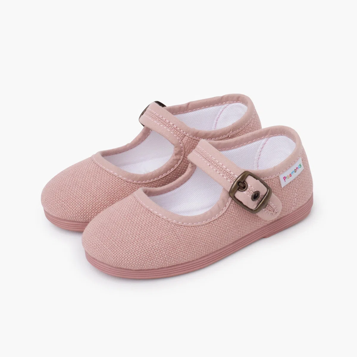 Pisamonas Ballerine con Cinturino Flessibili Lino Fibbia