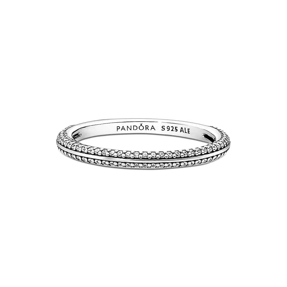 PANDORA ME - Anello con pavè in argento sterling con pietre di zirconia cubica incolori