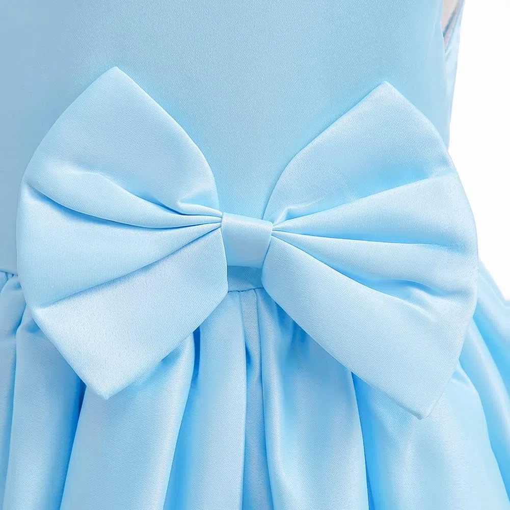 Vestito da principessa per bambine e bambine, con tutù e fiocco, abito da ballo formale, per compleanni, matrimoni, battesimi, battesimi
