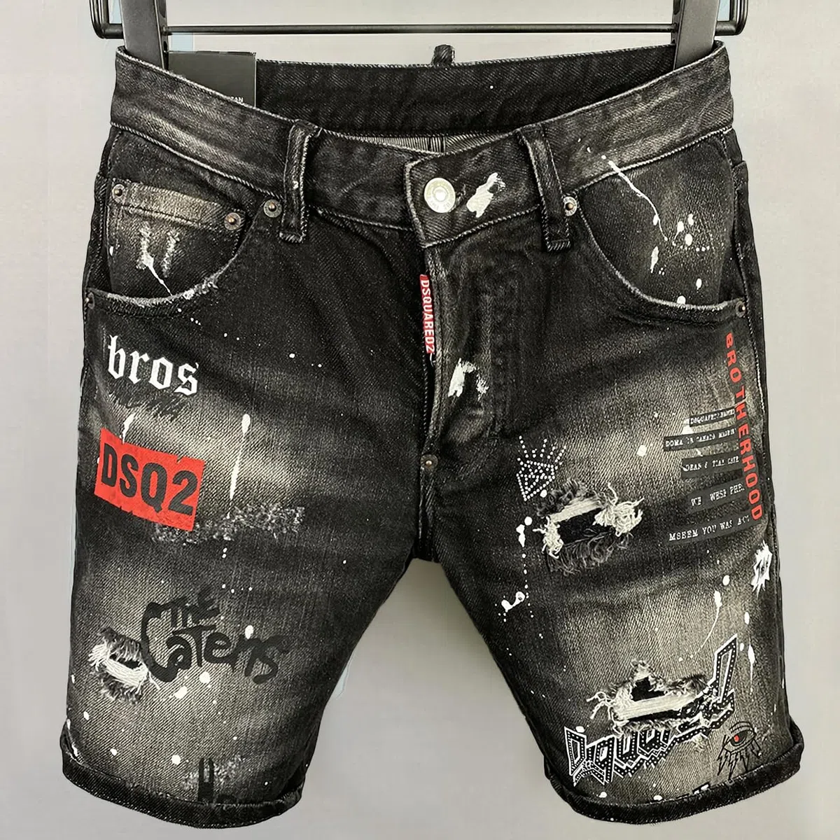 Pantaloncini Jeans Uomo Estivi – Shorts in Denim Slim Fit Strappati, Elasticizzati e Comodi, Jeans Corti Stile Streetwear Y2K, Casual Hip Hop con Tasche