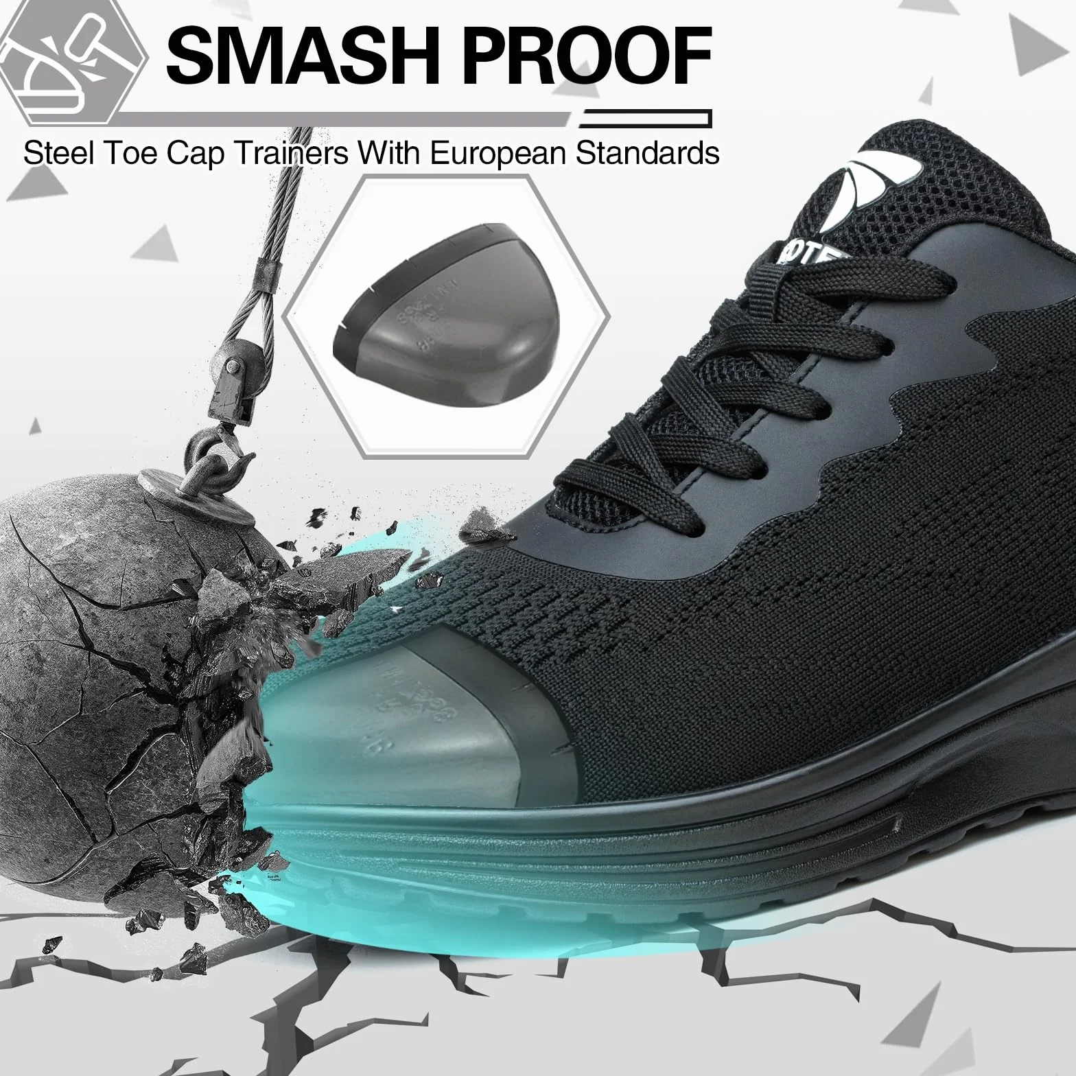 Scarpe Antinfortunistiche Uomo Donna Leggere Scarpe da Lavoro con Punta in Acciaio Leggere Traspiranti Scarpe Sicurezza Comode