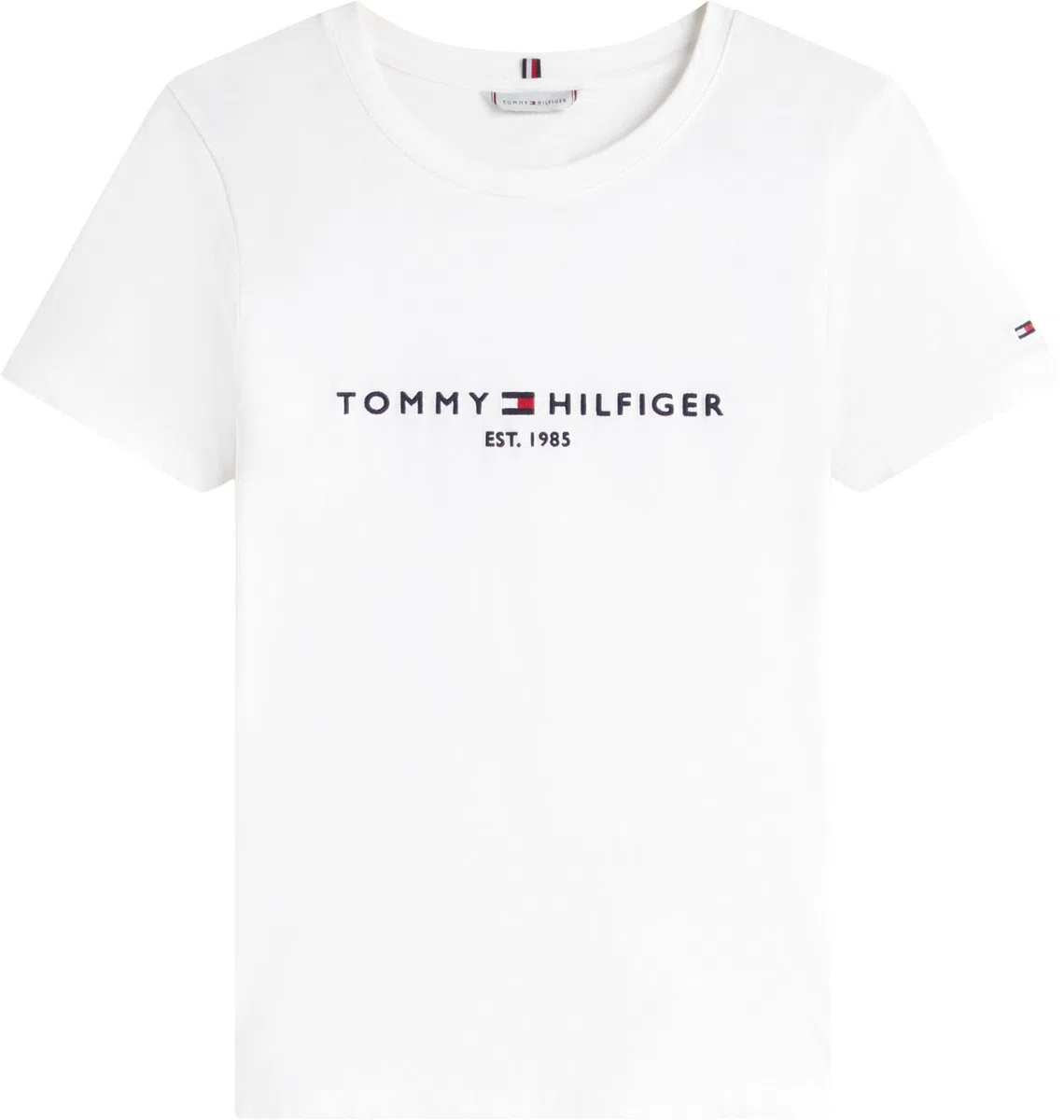 Tommy Hilfiger T-shirt Maniche Corte Donna New Crew Neck Tee Slim Fit