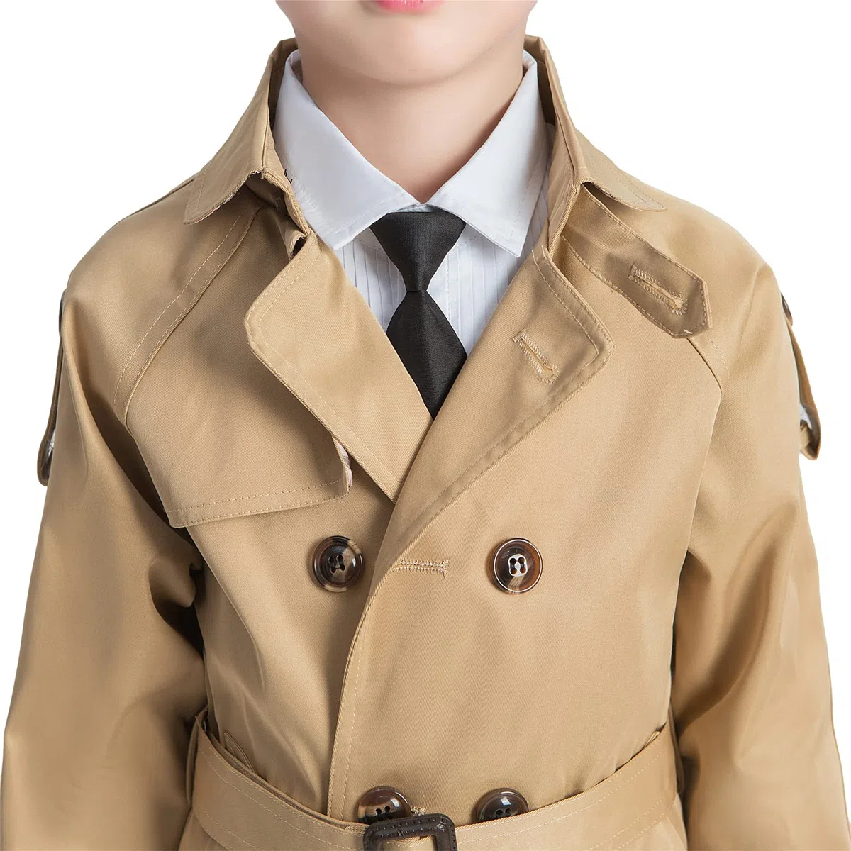 amropi Bambini e Ragazzi Trench Cappotto con Cintura Giacca a Vento Cappotti per 2-10 Anni