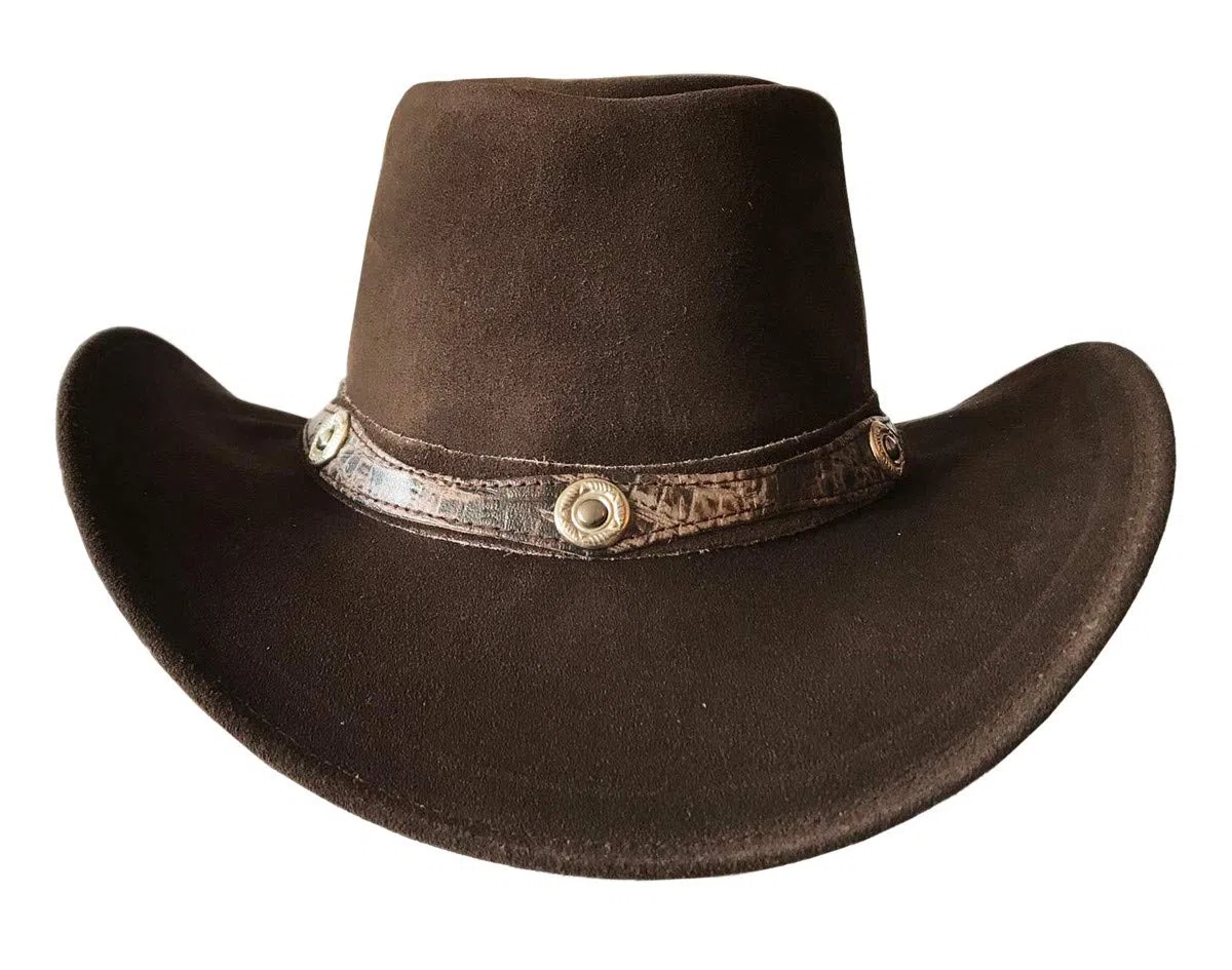 BRANDSLOCK Cappello Vintage a Tesa Larga da Cowboy, Stile Australiano, Stile Occidentale per Uomo
