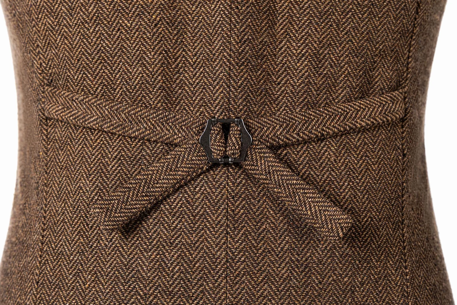 Solovedress - Gilet da uomo in lana, tessuto tweed, con motivo a spina di pesce, scollo a V, adatta per matrimoni