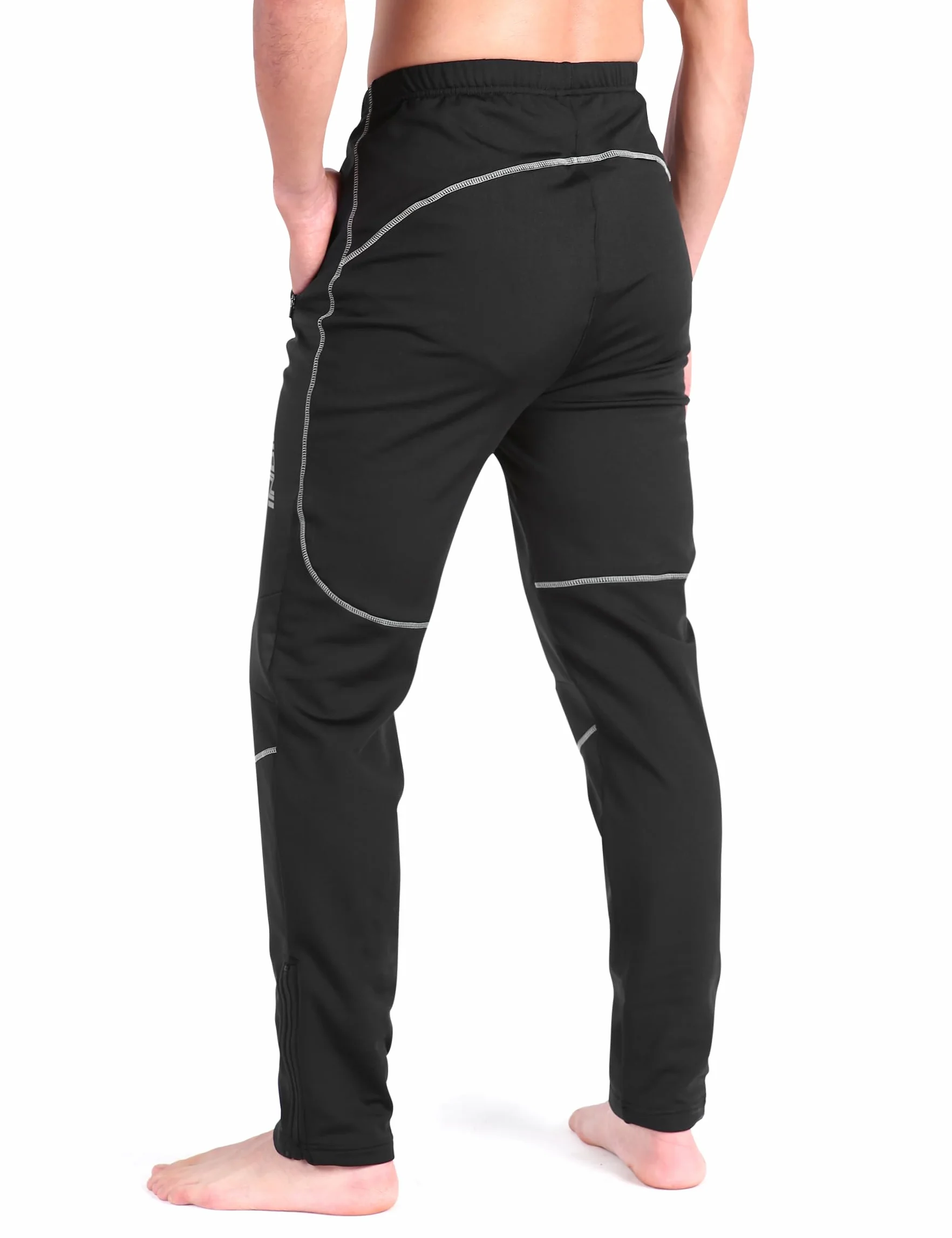 INBIKE Pantaloni Invernali MTB Termici Antivento per Ciclismo Jogging Pesca Running Hiking Trekking Uomo