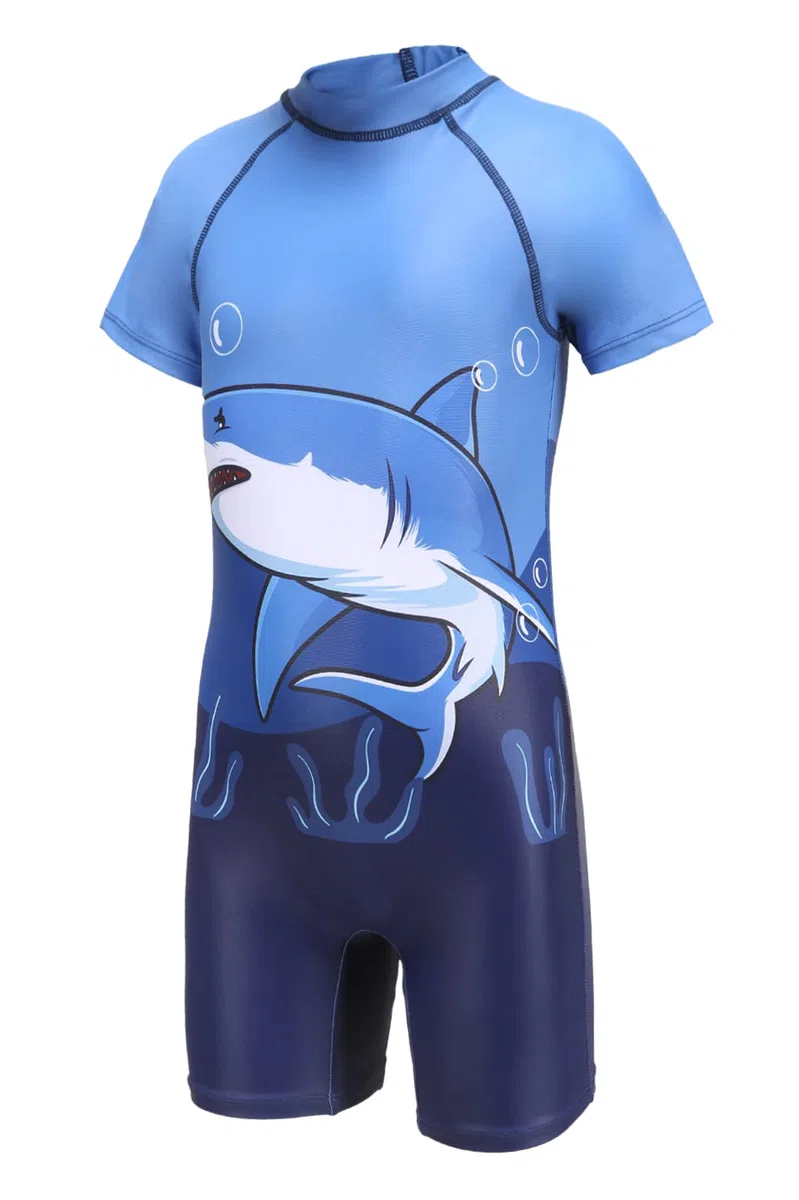 Aisyee Girls Swimsuit Kids One Piece Short Sleeve Swimwear for Girls Swimming Costume 3-16 Years