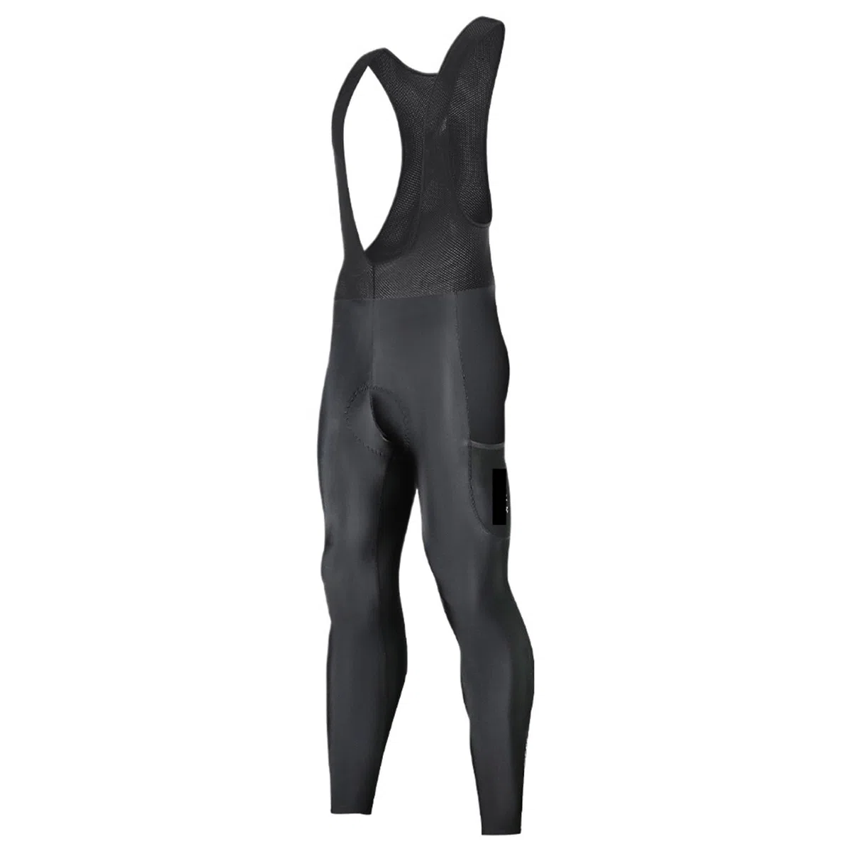 Salopette Ciclismo Uomo Pantaloni con bretelle termici da ciclismo invernali con tasca posteriore Pantaloni con bretelle caldi sportivi in ​​pile da uomo imbottiti in gel 5D Pantaloni con bretelle da