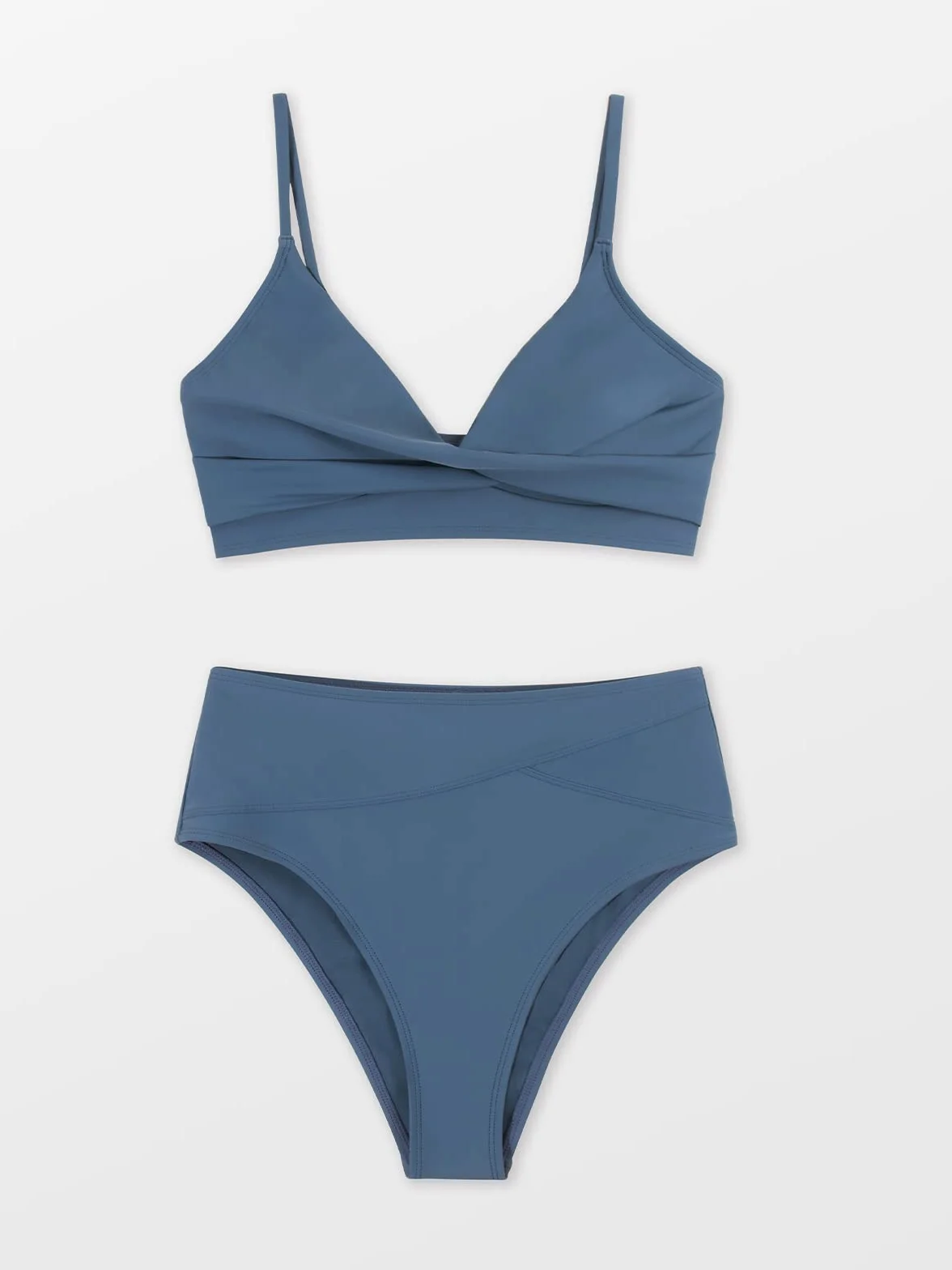 CUPSHE Bikini da Donna, con Bustino, Bikini a Vita Alta, Elegante Costume da Bagno in Due Pezzi
