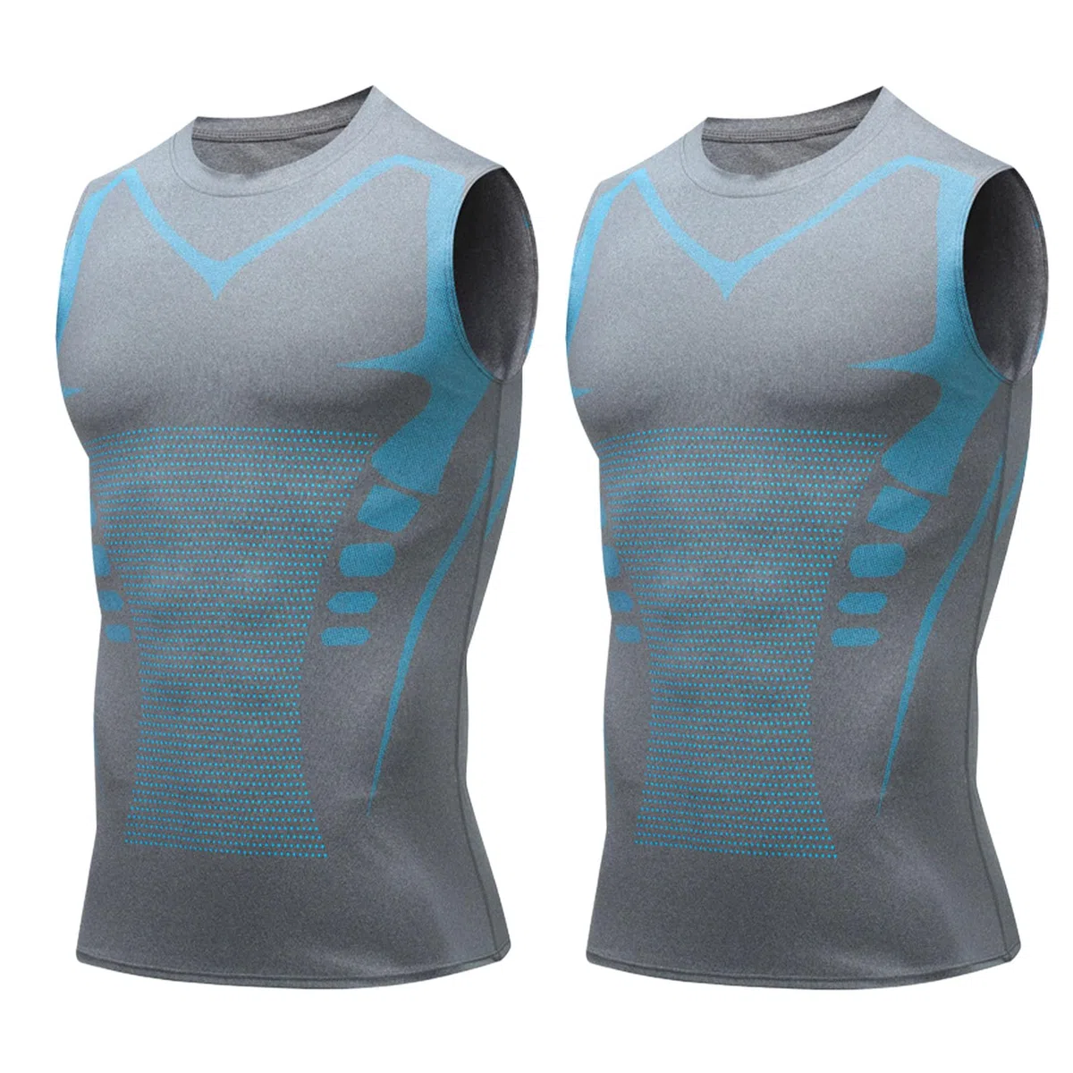 Jeeeun V Boost V2 Compression Shirt Men, Muscle-Shaping & Posture Support Sleeveless Tank, Quick-Dry for Gym & Daily Wear