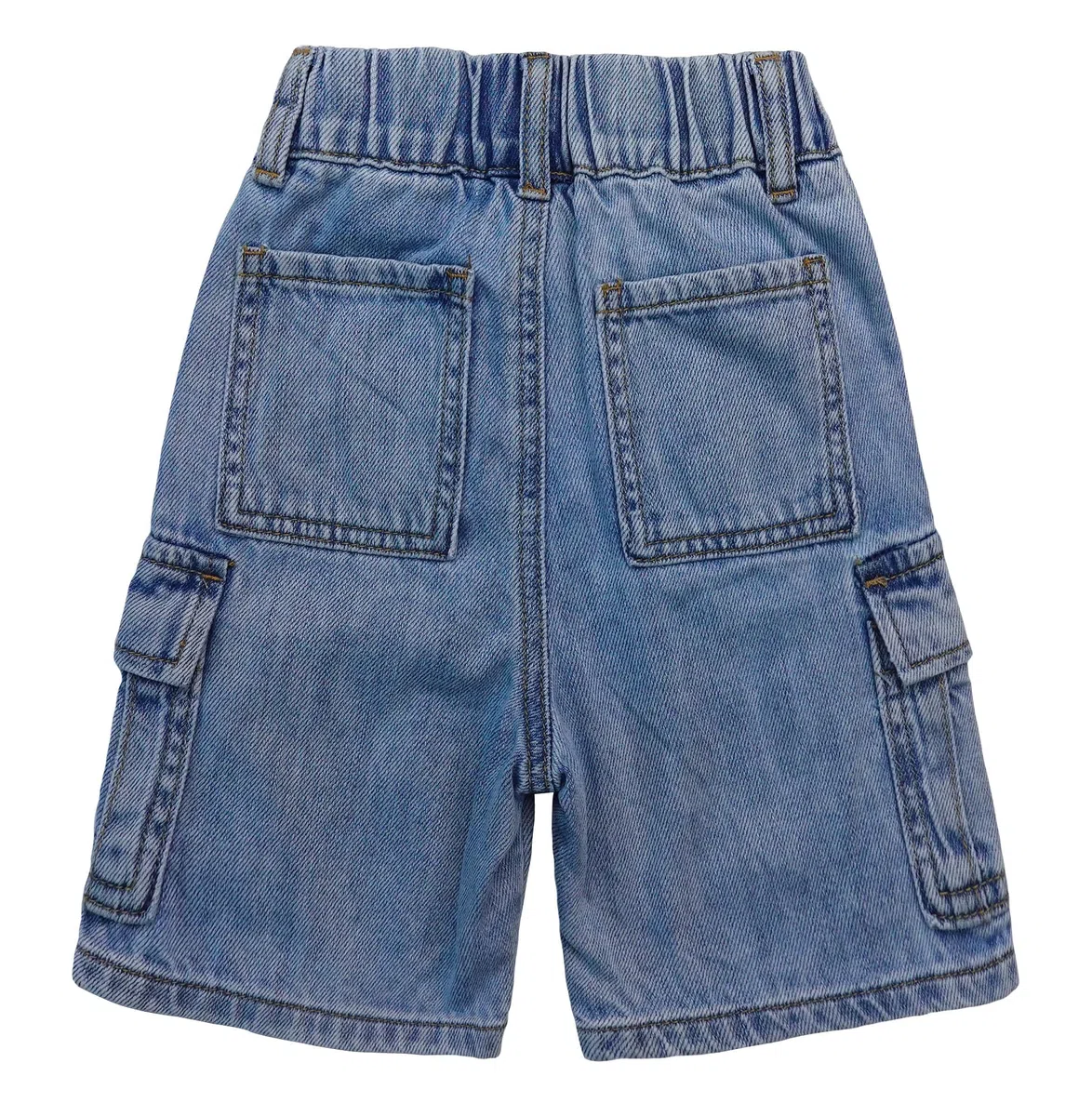 KIDSCOOL SPACE Baby Little Big Boys Shorts, Ragazze Elastico a Costine Vita Estate Mezza Pantaloni Cargo Jeans