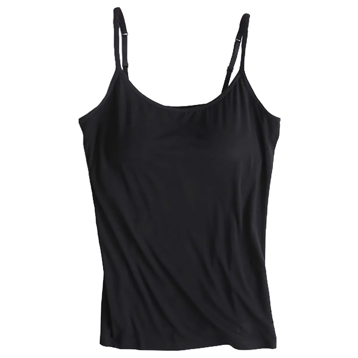 Donna 3 Pezzi Basic Canotta con Reggiseno Incorporato Canottiere Imbottita Regolabile con Spalla Stretta (S-4XL)