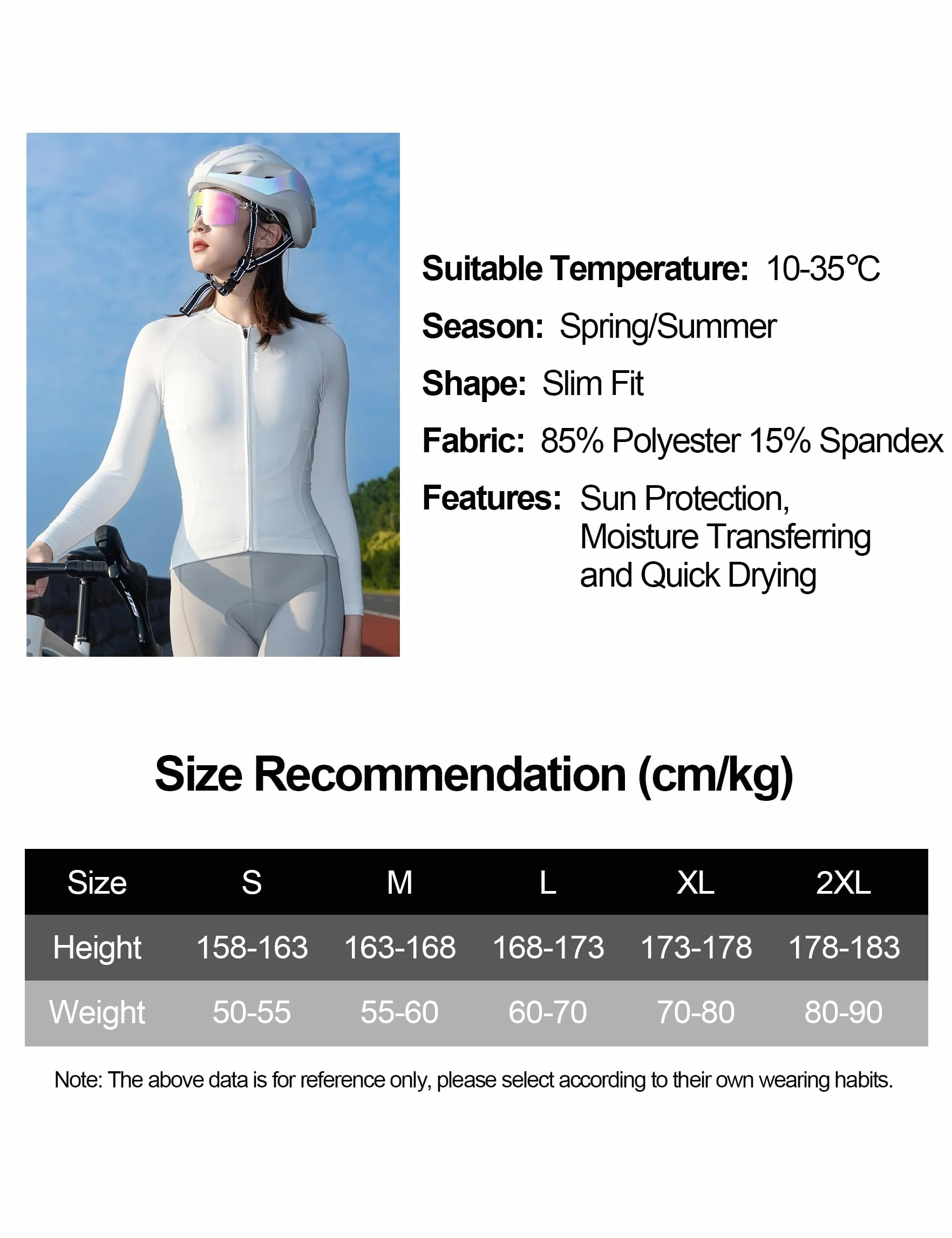 INBIKE Maglia Ciclismo Donna Maglia MTB Maniche Lunghe Maglia Bici Donna Traspirante Asciugatura Rapida Assorbente dal Sudore