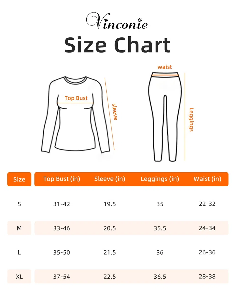Vinconie Set Intimo Termico Donna Maglia Termica Pantaloni Termici Morbido Invernali
