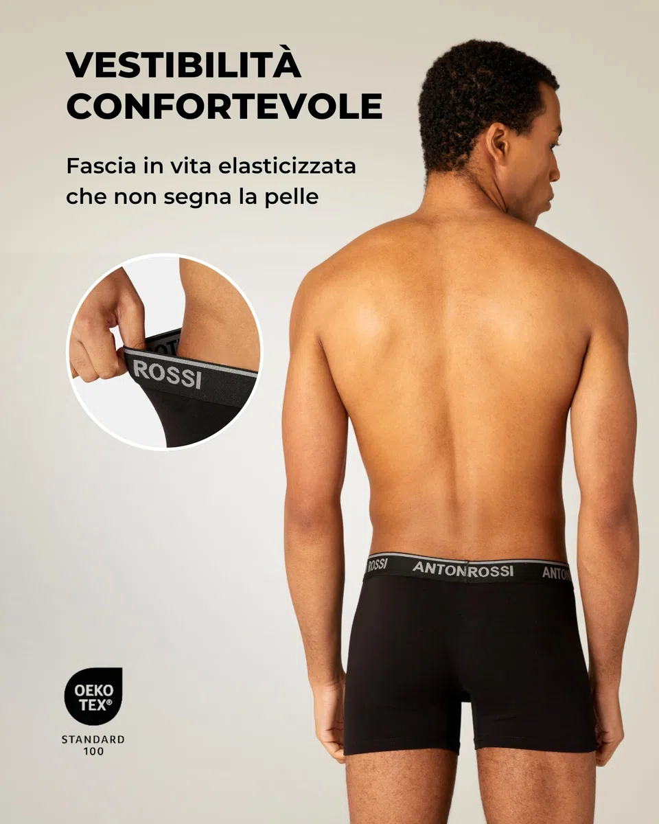 Antonio Rossi Antonio Rossi (Confezione da 12) Boxer Aderenti da Uomo Fitted Boxer Hipsters Uomo (Pacco da 12)