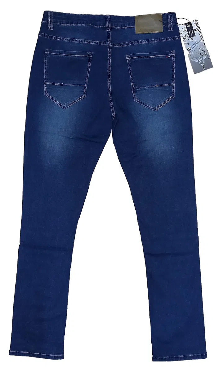 Fantasy Jeans Lungo Leggero Calibrato Taglia Grande Elasticizzato Cotone Uomo
