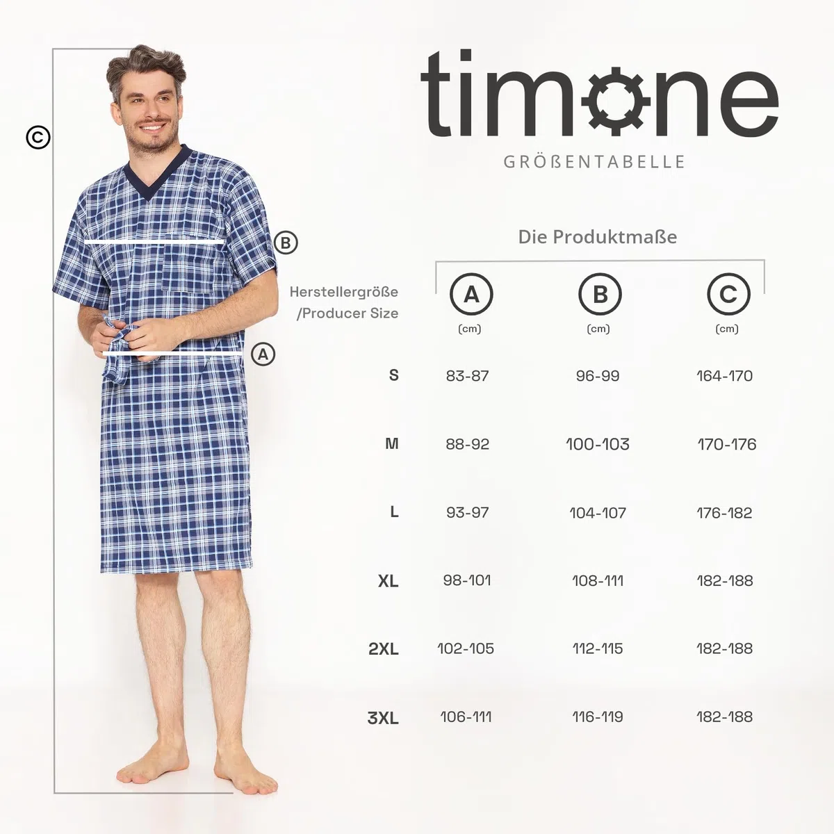 Timone Camicia da Notte Uomo TIDR5001