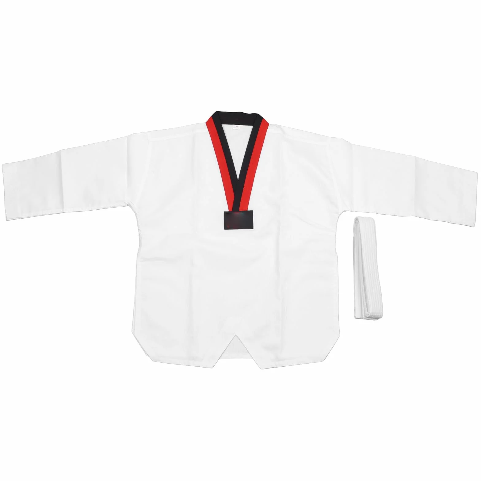 Confortevole Uniforme da Taekwondo Per Bambini con Cintura - Tuta da Allenamento Leggera Per Studenti Set Sportivo Per Arti Marziali, Altezza 136-146 Cm