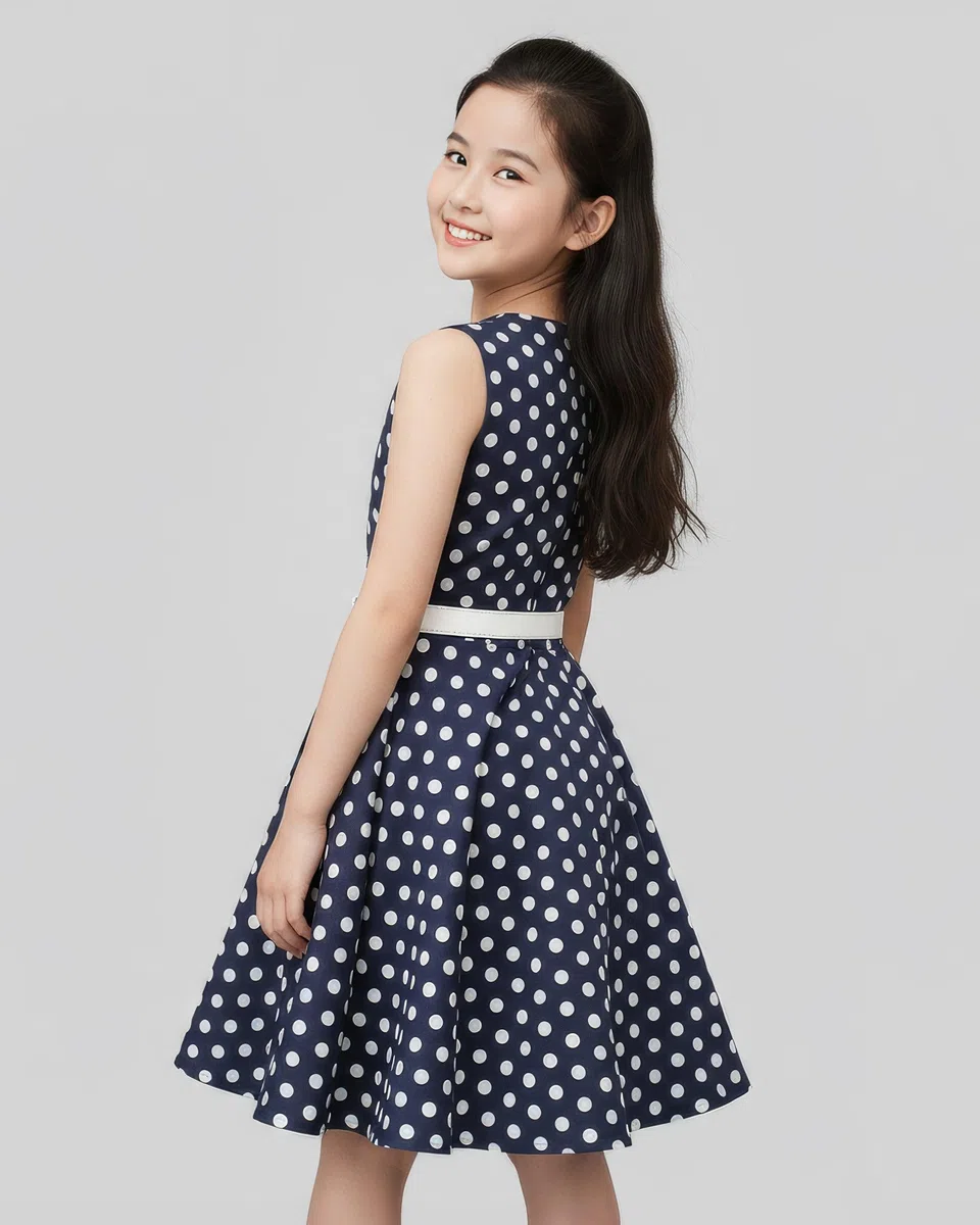 BlackButterfly Bambini Abito Vintage a Pois Anni '50 "Audrey