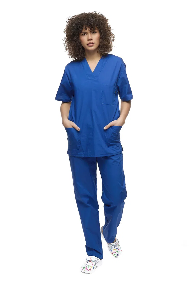 Mazalat - Set Unisex per Uniforme Medica, con Casacca e Pantaloni, Set di Strofinacci Medici, Abbigliamento da Lavoro