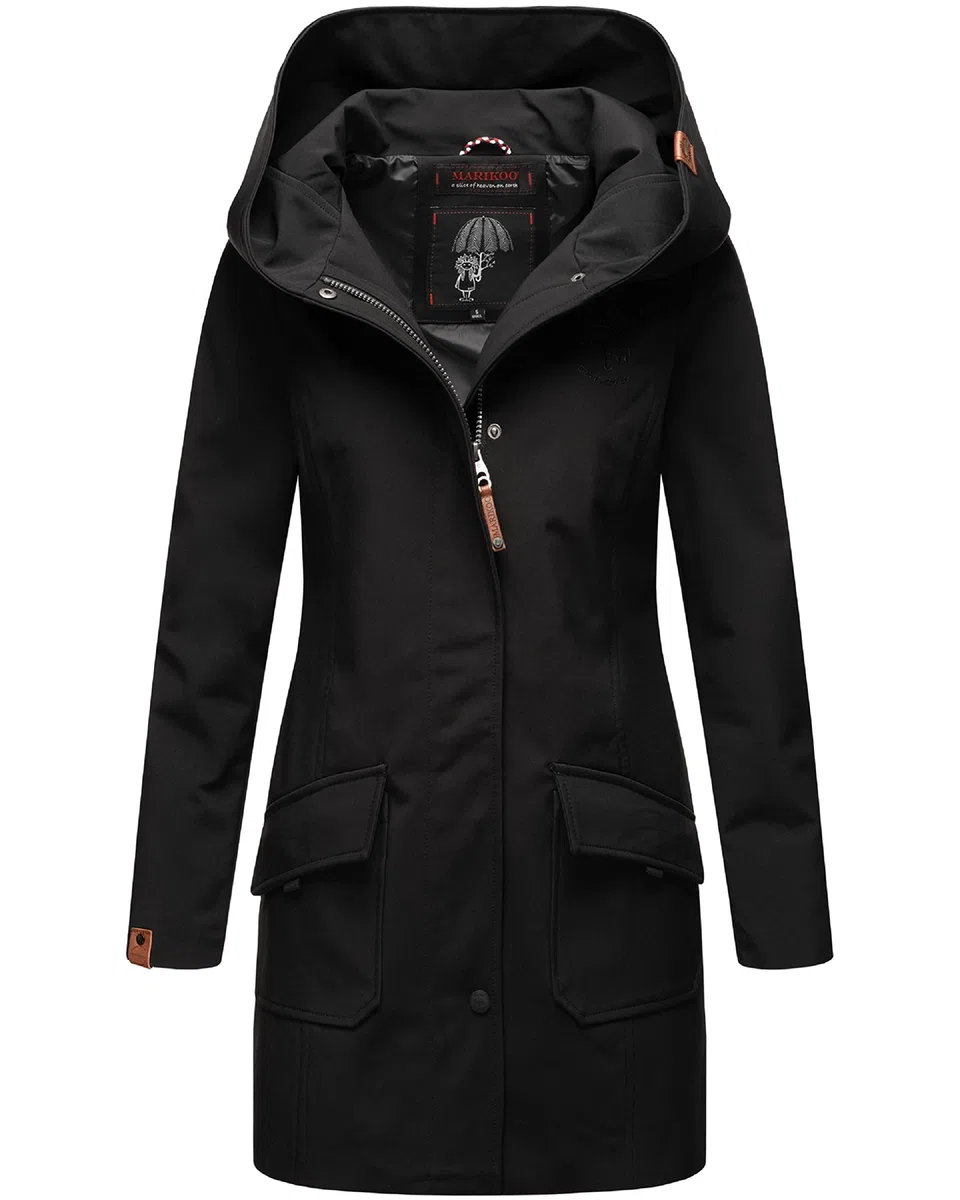 MARIKOO Mayleen - Giacca da donna in softshell, impermeabile, traspirante, con cappuccio, taglie XS-3XL