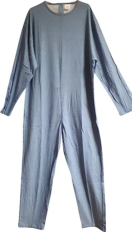 PIGIAMA INTERO UOMO PER DEGENTI CON ZIP 100% COTONE MANICA LUNGA