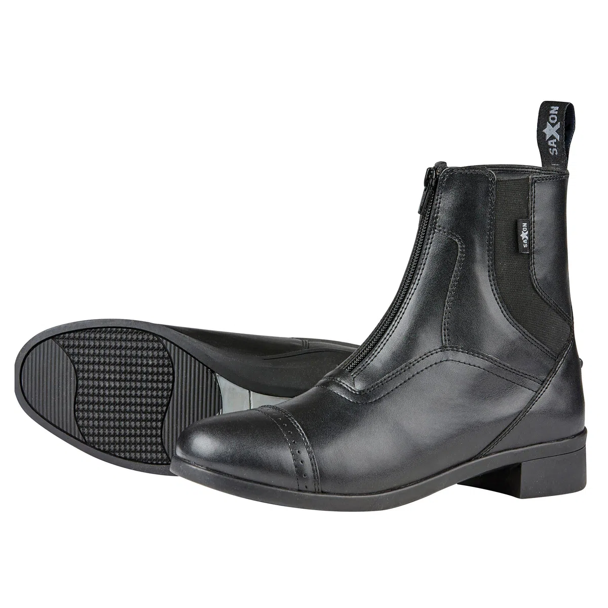 Saxon -Syntovia - Stivali da Equitazione con Cerniera - Unisex (38 EU) (
