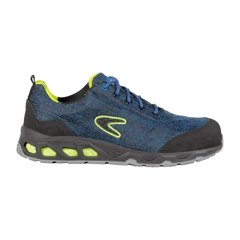 COFRA 73082-003.W45 REUSED S1 P SRC - Scarpe Antinfortunistiche Fluorescenti Blu/Giallo, Taglia 45