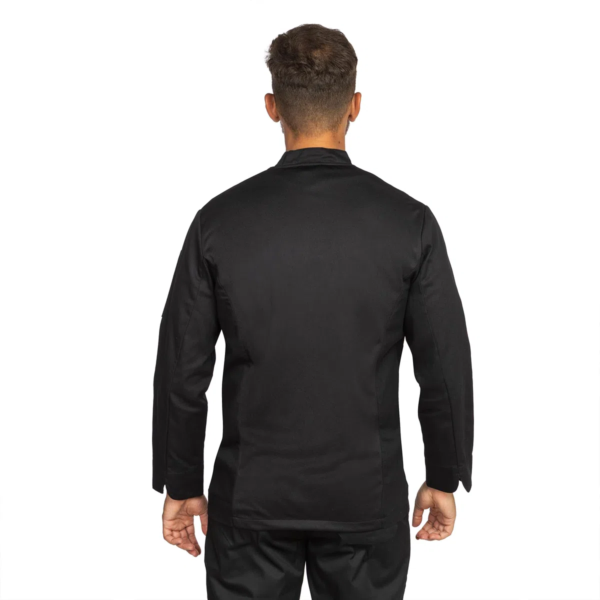 PALLTEX KOTO LS 100% Cotone Giacca Cuoco Uomo con i Bottoni Automatici Giacca da Cuoco Ristorante Divisa da Cuoco a Maniche Lunghe