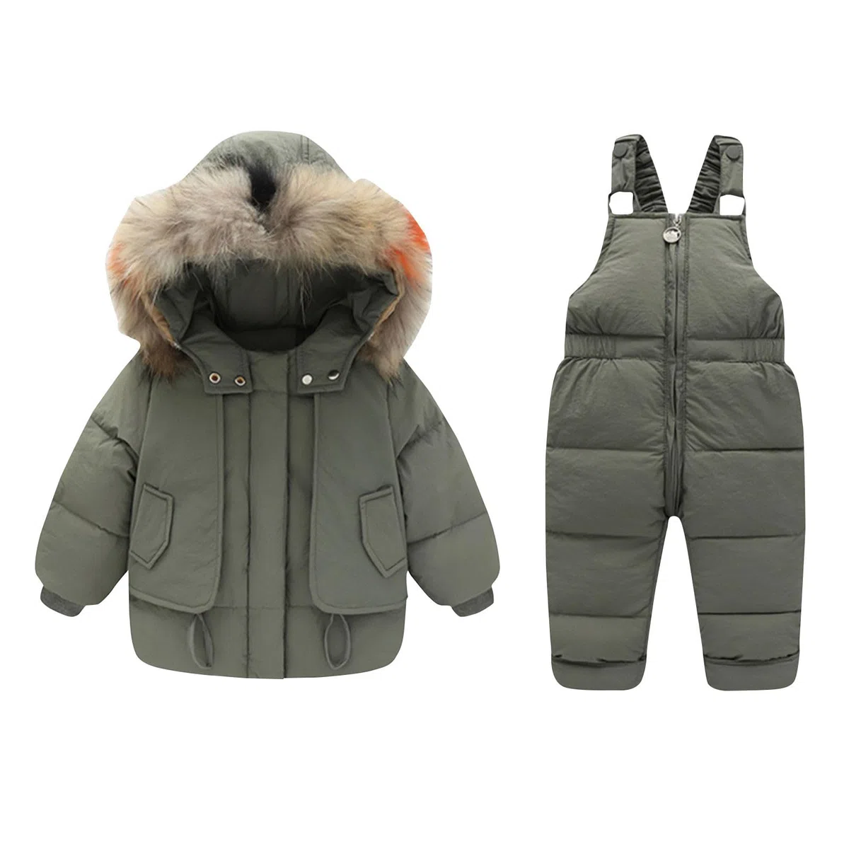 KHIRVWL Completo Sci Bambino Piumino Pesante Caldo Tuta da Sci Termica Inverno Calda Neve Antivento Tuta Invernale con Muta Sfoderabile Outdoor Softshell Snowboard