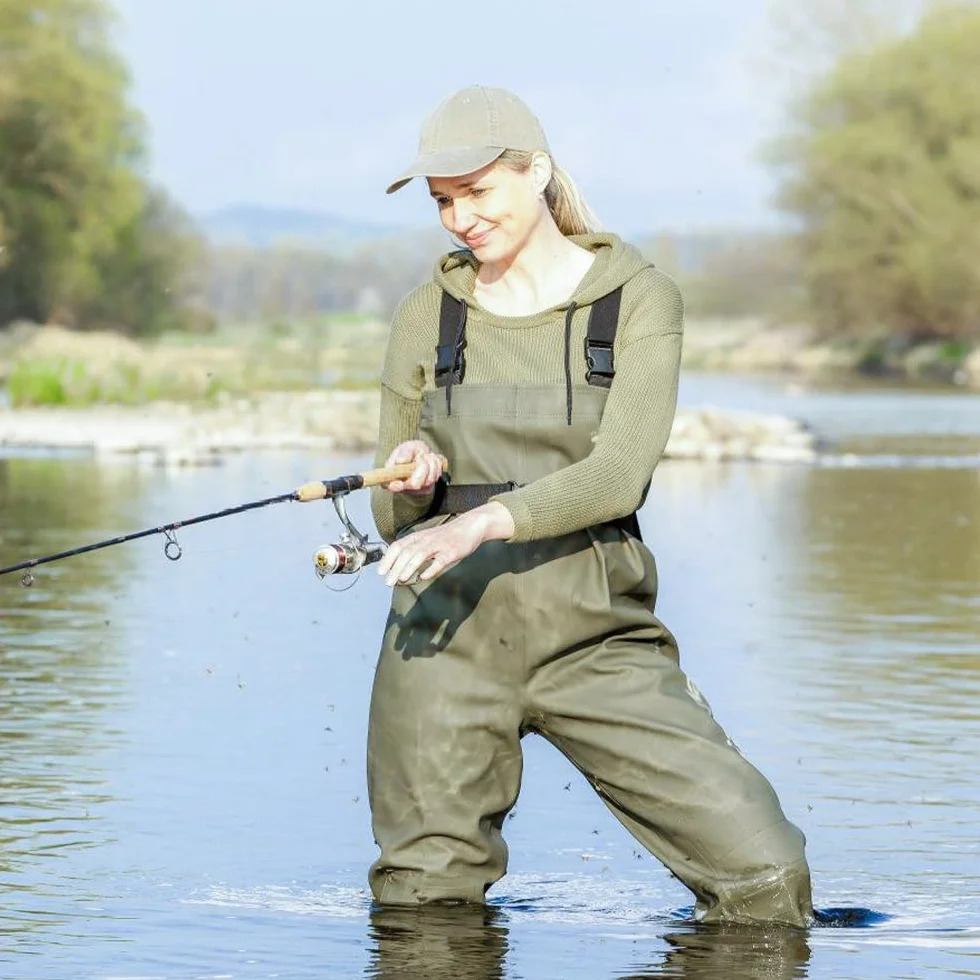 Wathose Uomo Impermeabile, Pantaloni da pescatore Impermeabile con Stivali, Wathose Neoprene 70D Nylon per pesca, fattorie, lavori di costruzione