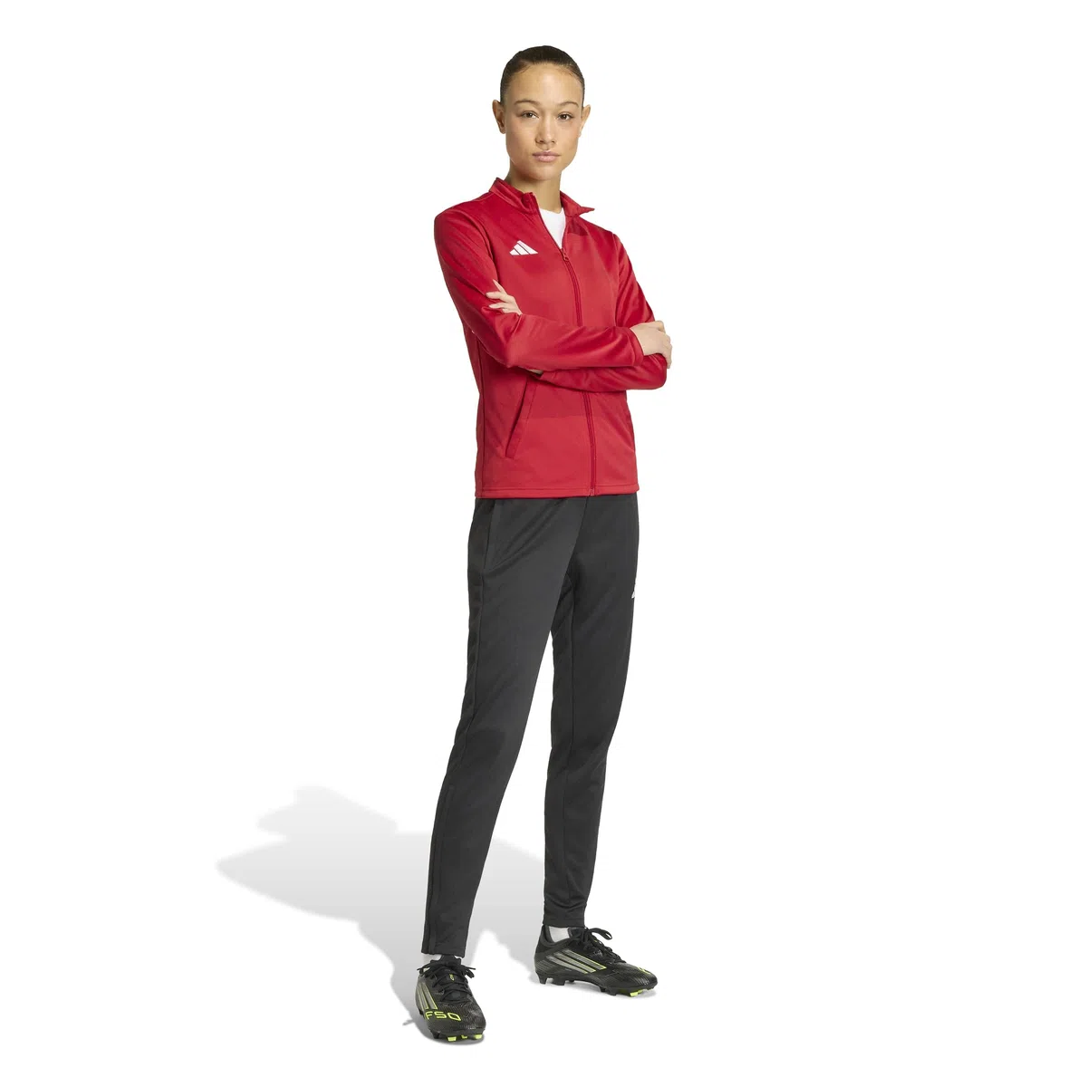 adidas Donna Entrada26 Track Sweatshirt, Team Power Red 2/White, M