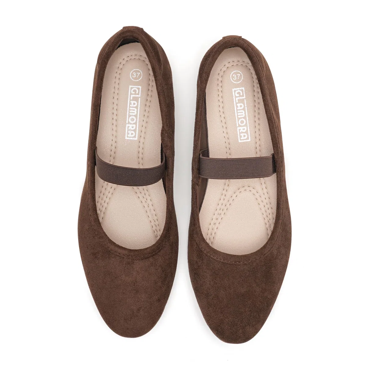 GLAMORA Ballerine da donna con cinturino elastico, Mary Jane, scarpe piatte comode, morbide e leggere, punta rotonda, ballerina classica, elegante, suola antiscivolo, scarpe da donna quotidiane