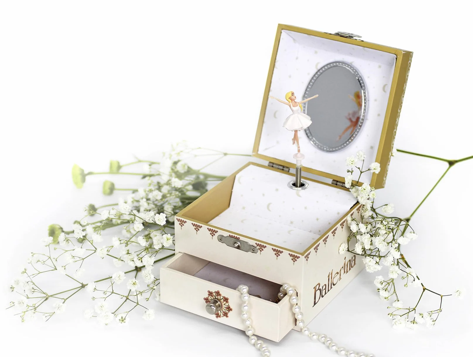 Trousselier Ballerina S20111 Carillon Cubo per Gioielli, 12 x 10.5 x 8.5 cm, Multicolore