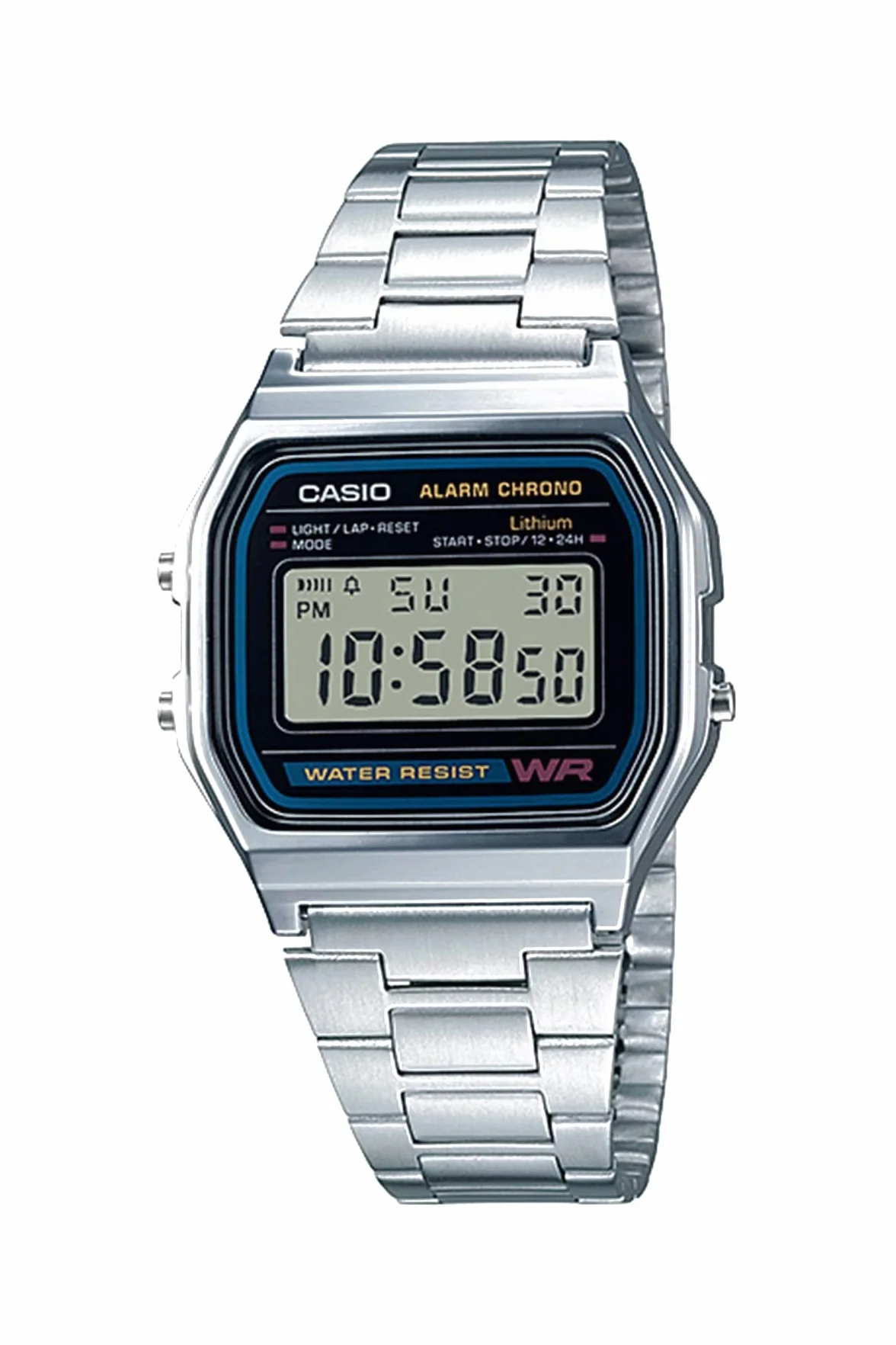 Casio Orologio da Uomo Digitale con Cinturino in Acciaio Inox - A158WEA-1EF