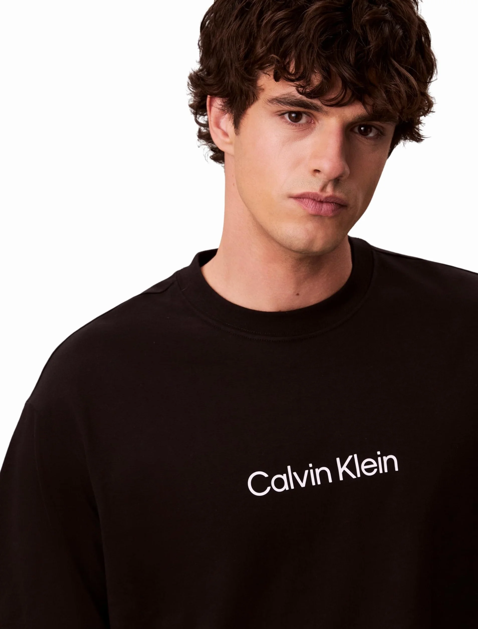 Calvin Klein SS Rlxd Standard Logo Crewnk Tee Magliette Uomo (Pacco da 1)