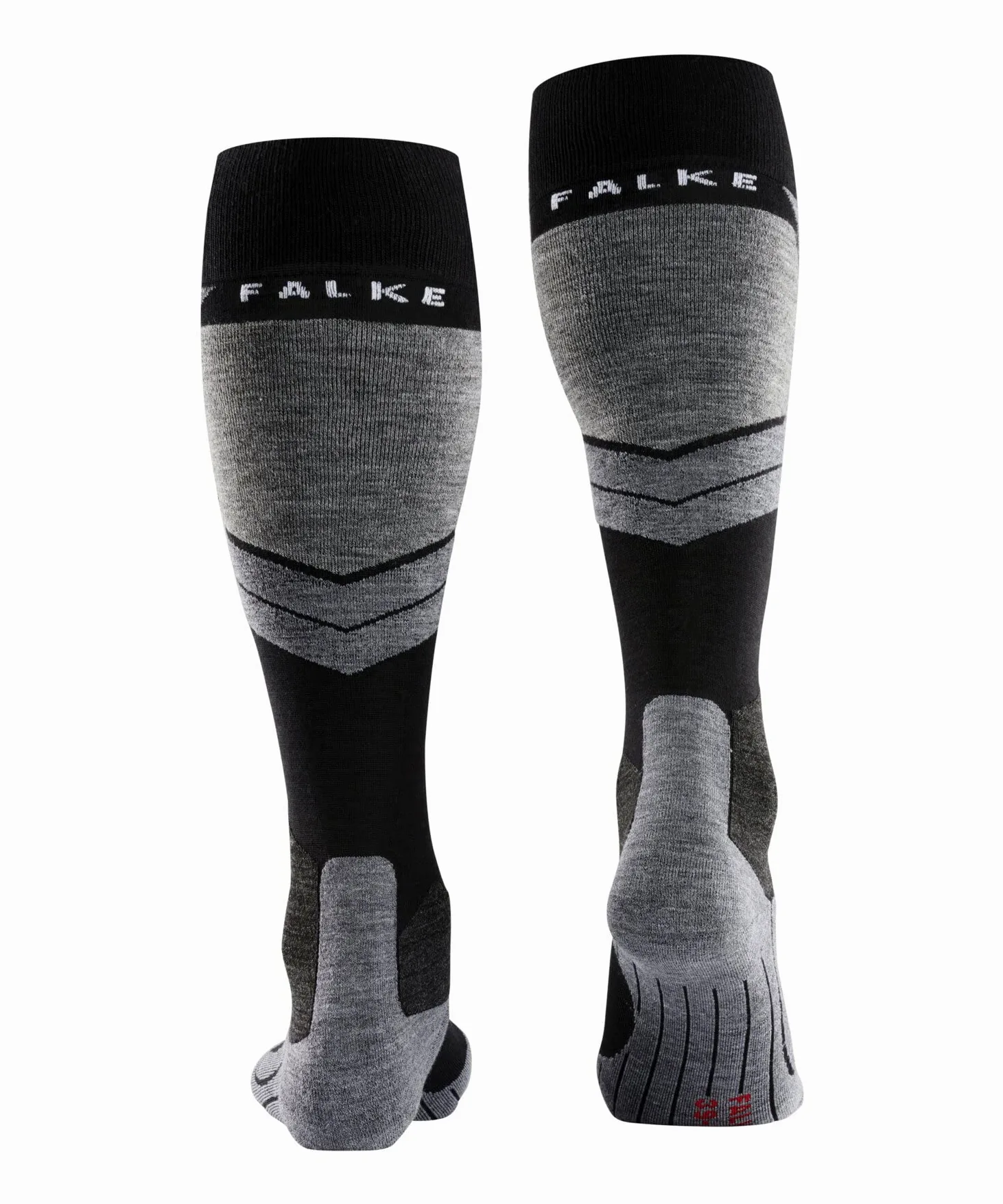 FALKE Uomo SK4 calzini da sci imbottitura molto leggera antivesciche calze da sci sottili per lo sci traspiranti asciugatura rapida termoregolanti antiodore lana filo funzionale 1 paio