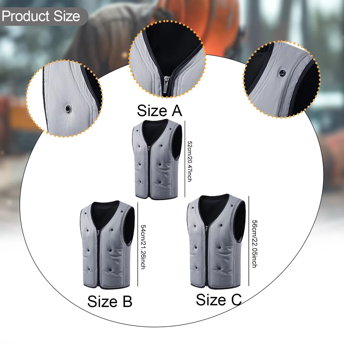 Qianly Gilet Estivo rinfrescante, Abbigliamento da Lavoro Leggero per Lavoratori all'aperto e Ciclisti, L