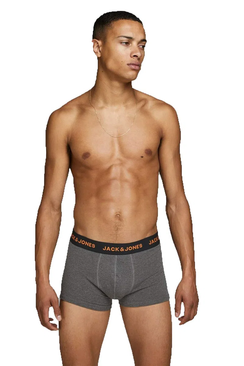 JACK & JONES Set da 5 Boxer Uomo Stretch Mutande Jersey Costume Intimo