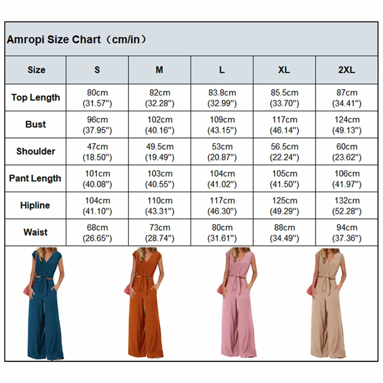 amropi Donna Tuta a Maniche Corte con Scollo a V Papillon Pantaloni a Gamba Larga Estate Loungewear Set