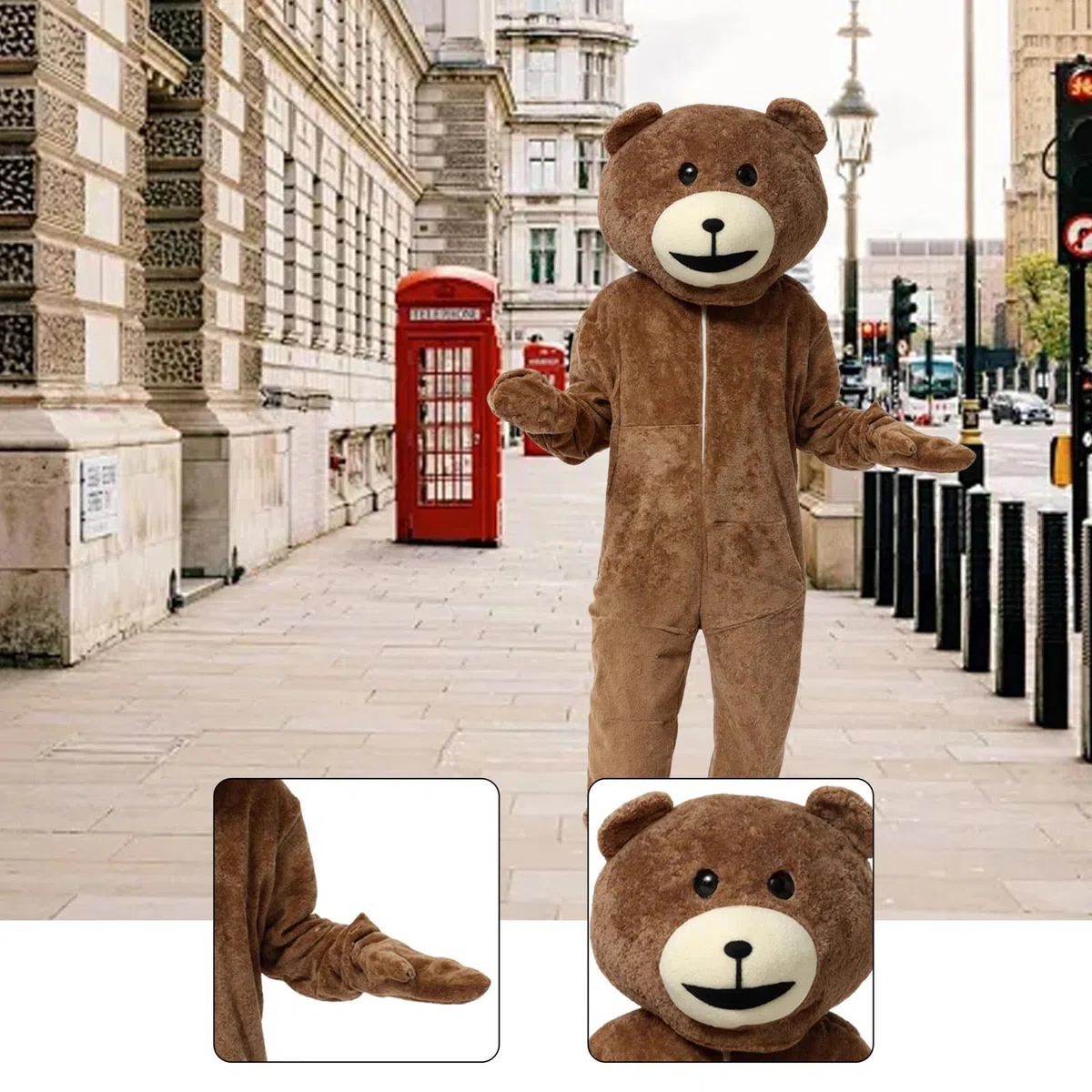 Baoblaze Costume da orso divertente per adulti per spettacoli teatrali, promozioni aziendali e celebrazioni