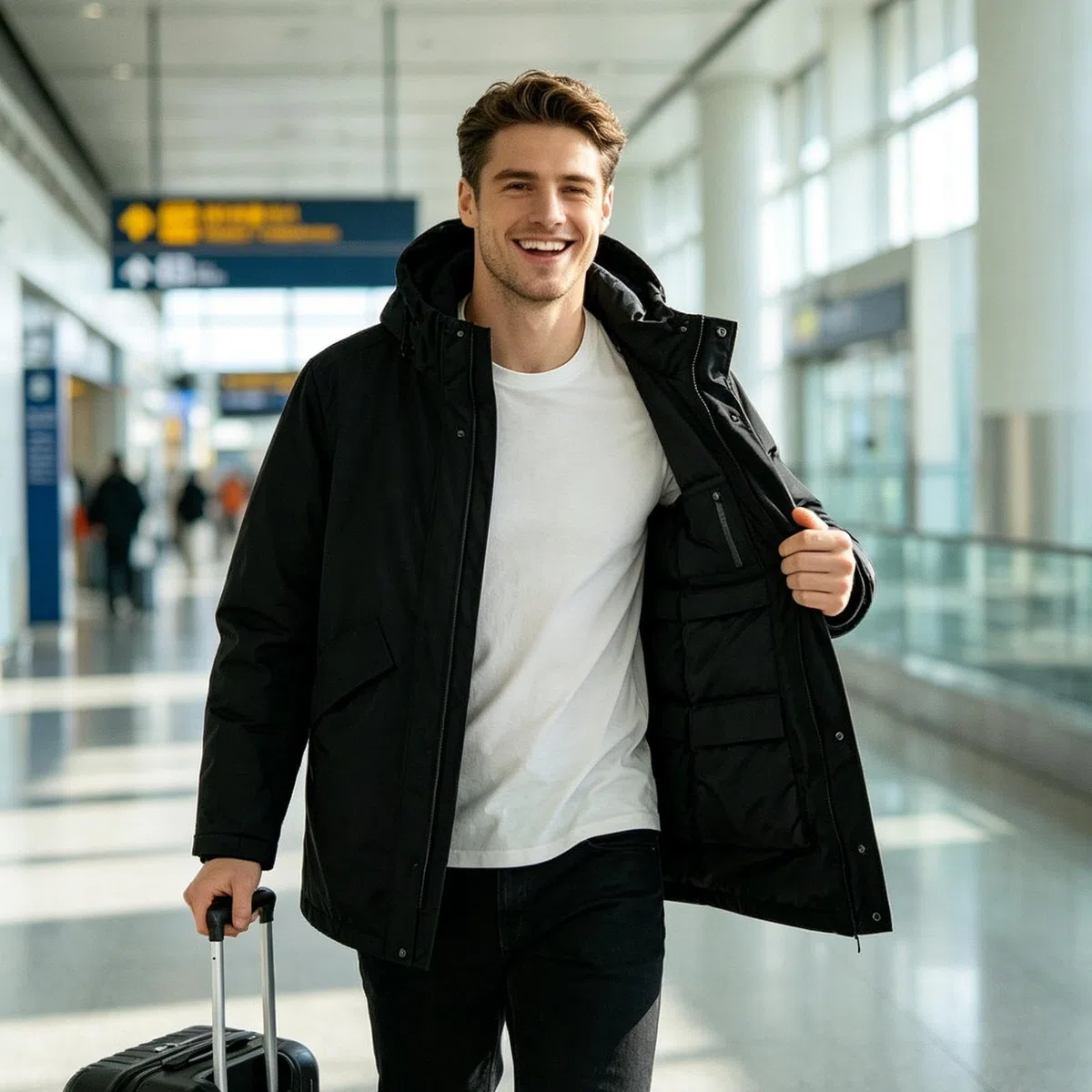 Generico Travel Jacket With Hidden Pockets, 16 Pockets Zipper The Packable Travel Jacket Coat | Lightweight Coat For 14lbs Clothes Airplane Camping