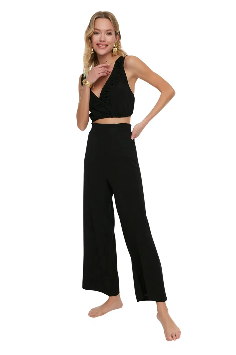 Trendyol Set di Due Pezzi in Tessuto Tinta Unita da Donna Camicia
