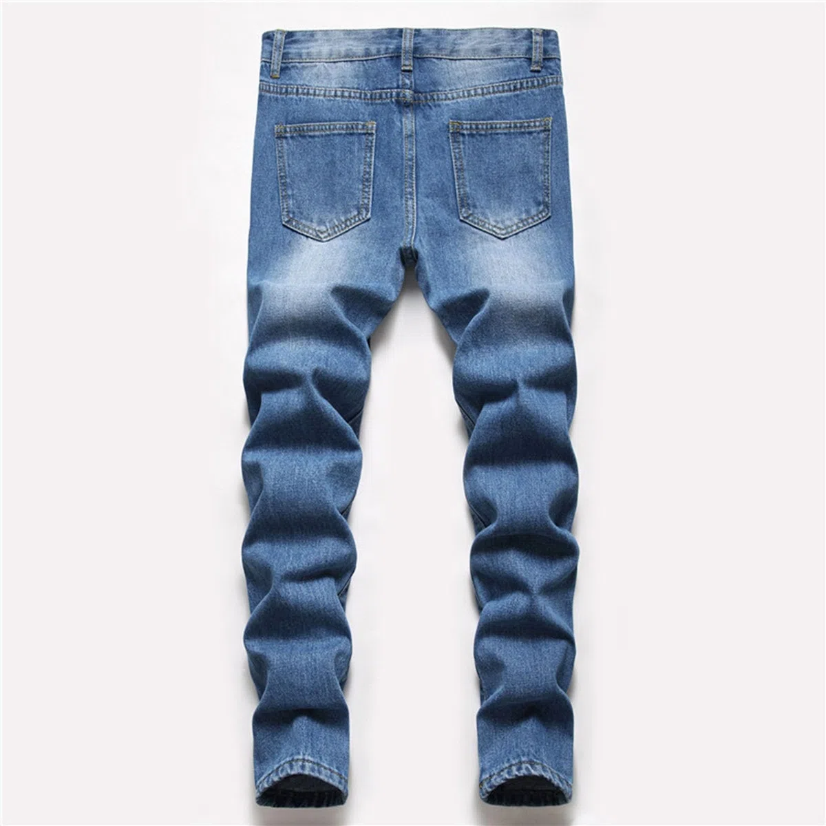 Generico Jeans Bambino 3-16 Anni Elasticizzati Regular Strappati Pantaloni Jeans Denim Ragazzo Elastico Vita Vintage Pantaloni da Lavoro Cargo Stretch Autunnale Scuola Streetwear Tasche