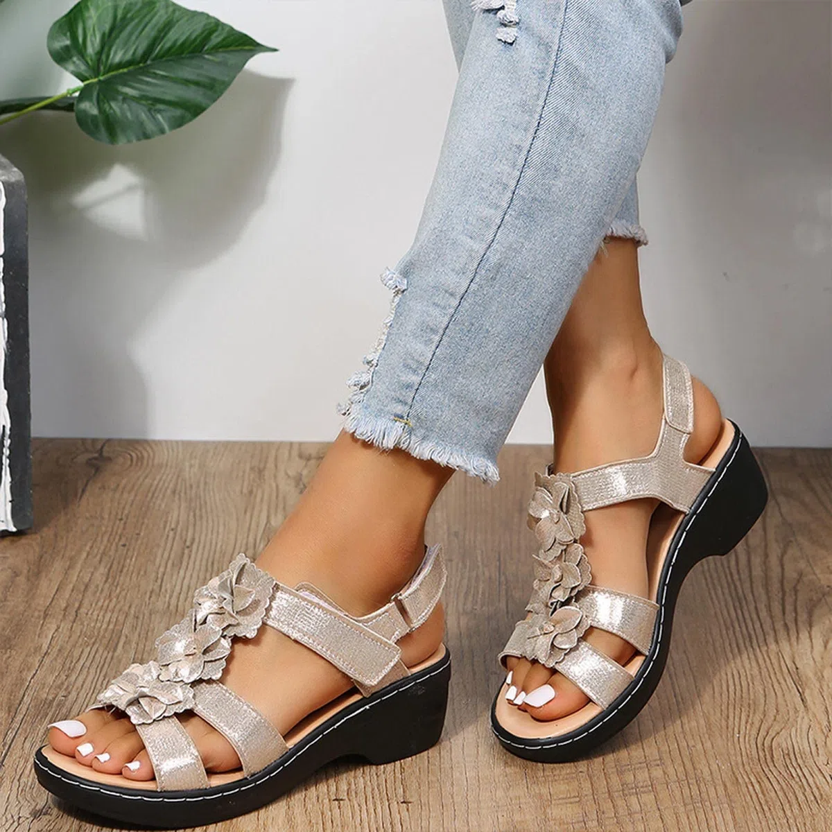 HAOLEI Sandali Ortopedici Donna Comodi Scarpe Antiscivolo Traspiranti Sandali Bohemien