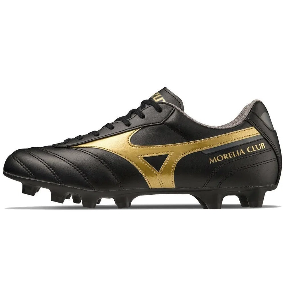 Mizuno Morelia II Club, Scarpe da Football, Unisex - Adulto, Black/Gold (Numeric_42_Point_5)