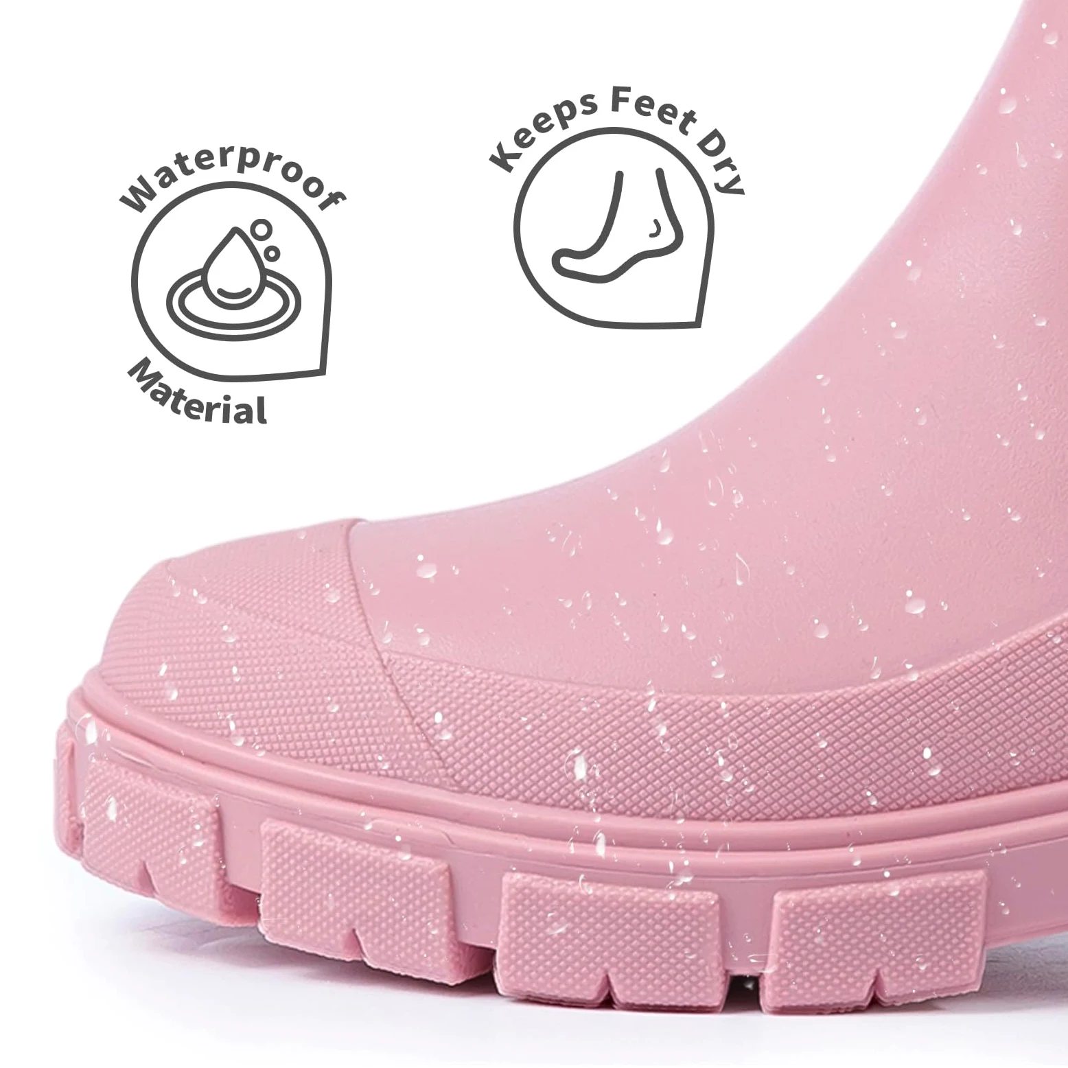 DRECAGE Stivali Pioggia Donna Impermeabile Antiscivolo Stivali Chelsea Corti da Donna Comode Stivali di Gomma Giardinaggio Scarpe