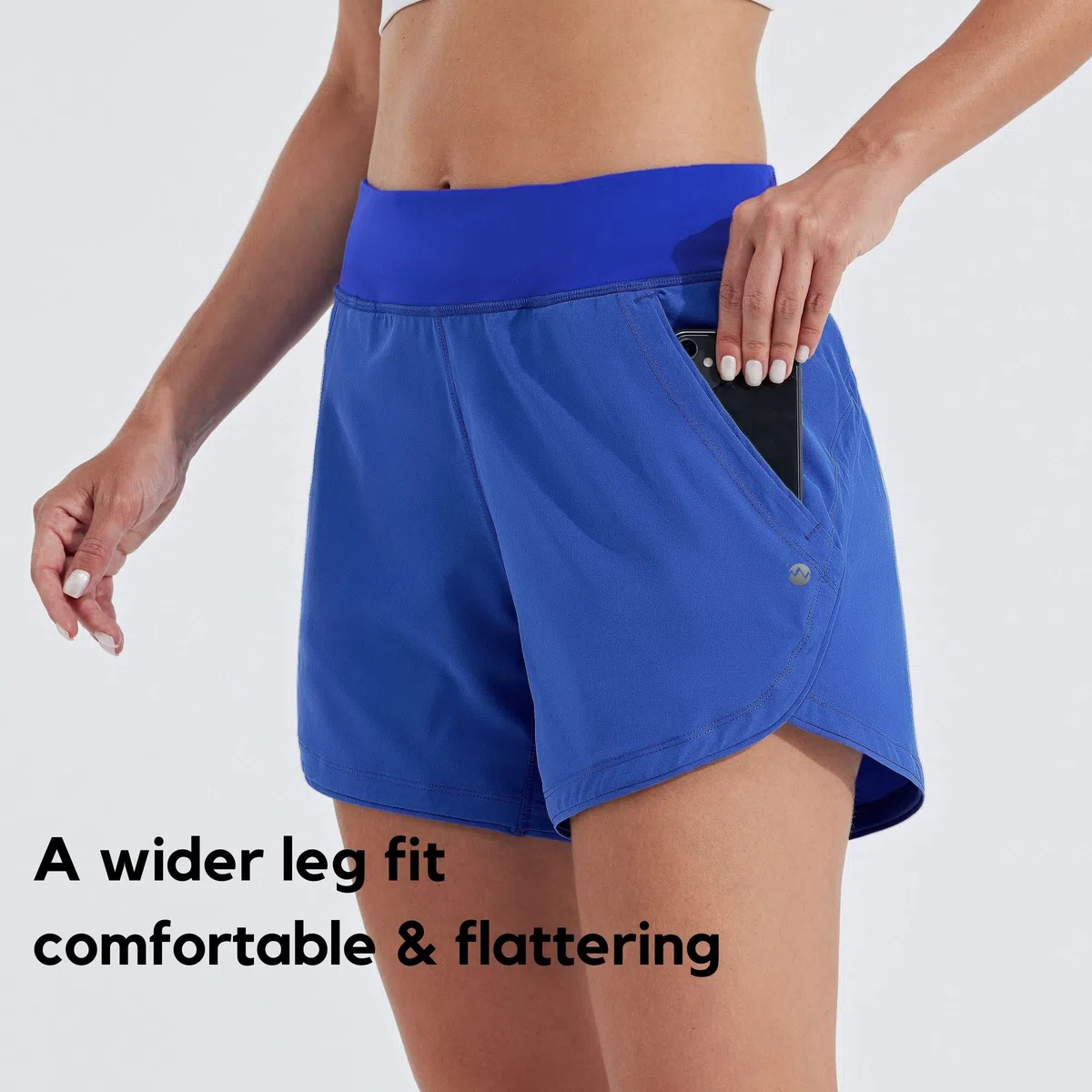 WILLIT Pantaloncini da donna Quick Dry Swim Board da 5" a vita alta, con tasche foderate, grigio.