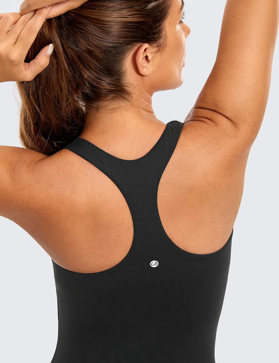 CRZ YOGA Butterluxe Canottiere da Allenamento da Donna con Parte Superiore Scollata sul Reggiseno