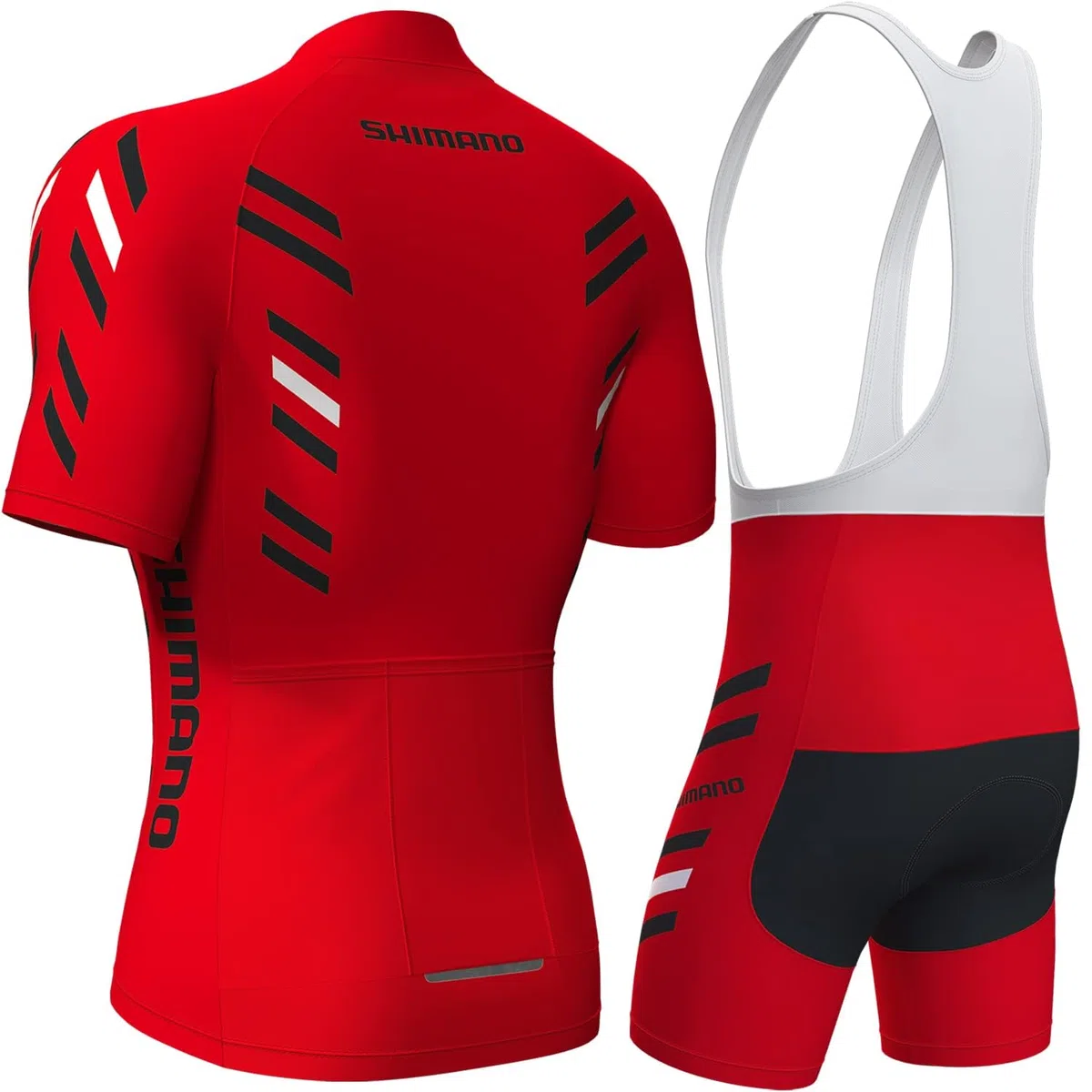 Camicia da Ciclismo da Uomo, Camicia da Ciclismo Tuta Manica Corta, Con Pantaloncini Imbottiti in gel 19D, Tuta da Ciclismo Mountain Bike